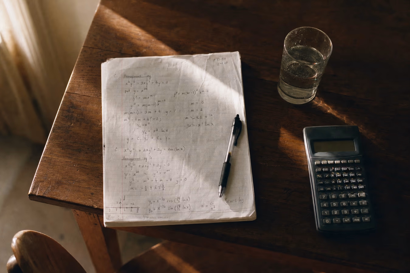 Estudiante recuperando matemáticas en verano con clases online